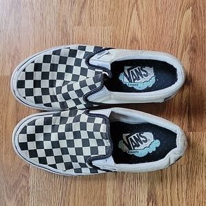Checkered Slip on Van's (Women's Size 8) Comfy Cush